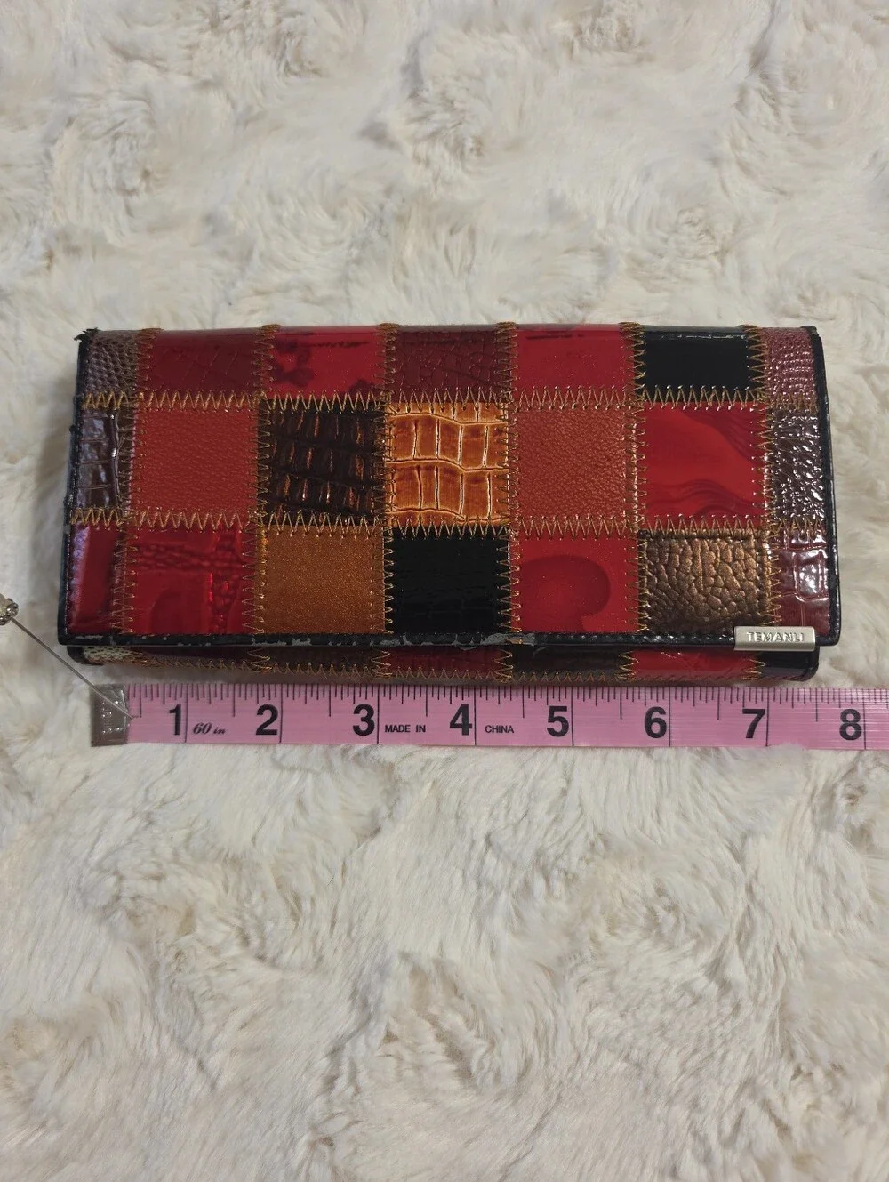 TeManli - Vintage Genuine Leather Patchwork Wallet